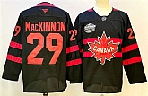 Men's Canada #29 Nathan MacKinnon Black 2025 4 Nations Face-Off Premium Stitched Jersey,baseball caps,new era cap wholesale,wholesale hats